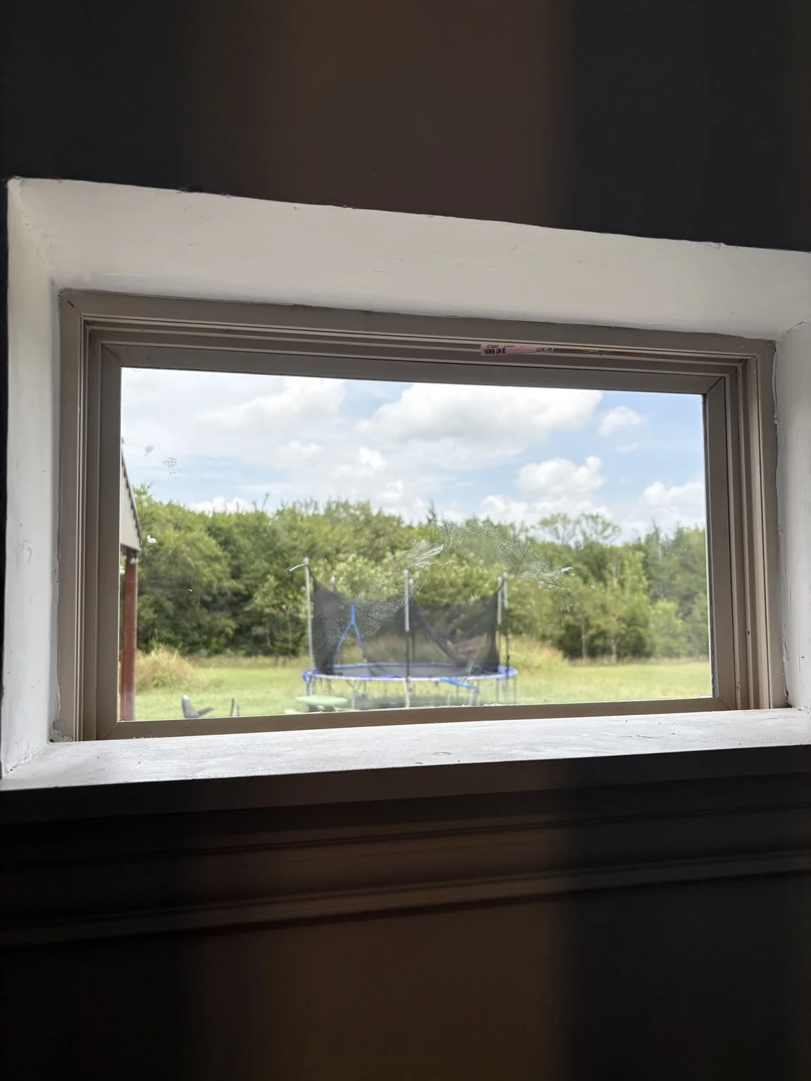 Interior view of a newly installed window